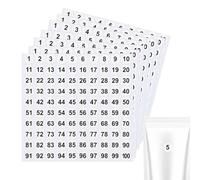 Continuous Number Stickers - 1-100 Round Colored Labels | Number Stickers | 7 Consecutive Numbers Labels | 1inch Tear Resistant Adesive Decal 1 to 100 for Indoor Outdoor Locker Toolbox Classification