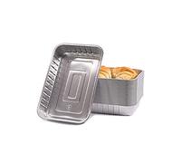 CONTITAL AS222040 Teglie Alluminio Extra-Rigidi | Monouso, Asporto, Microonde, Take Away Box, 6 Porzioni - 50 Pezzi