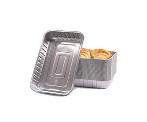 CONTITAL AS222040 Teglie Alluminio Extra-Rigidi | Monouso, Asporto, Microonde, Take Away Box, 6 Porzioni - 50 Pezzi