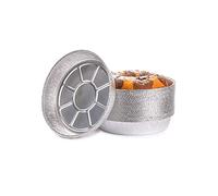 CONTITAL C3G Teglia Alluminio Take Away - 100 Vaschette Alluminio 2 Porzioni, Contenitori per Alimenti Monouso, Teglie Usa e Getta, Vassoi Asporto per Microonde