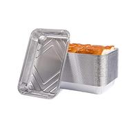 Vaschetta in alluminio - 6 porzioni - 31,4x21,3x4,3 cm - 50 pz