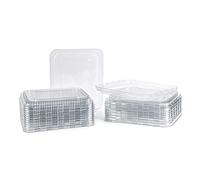 CONTITAL Coperchi PET PL222040 per Contenitori in Alluminio, 6 Porzioni - 50 pezzi