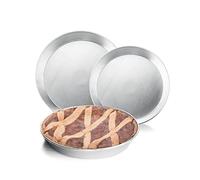 CONTITAL D38G | Teglia Alluminio Rotonda Professionale D38cm, Bordo G Antiaderente | Tortiera Riutilizzabile per Pastiera e Crostata | Alta Qualità per Dolci e Torte Salate