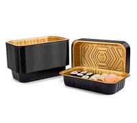 CONTITAL Eclipse AS221112 | Vaschette Alluminio 2/3 Porzioni Laccato | Teglie Extra-Rigide Monouso per Alimenti | Ideali per Microonde e Asporto | Contenitori Usa e Getta | 50 Pezzi