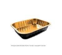 Contital Eclipse Vassoio 4 porzioni alluminio nero oro confezione da 50 pz