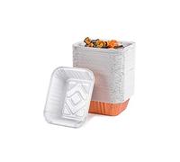Contital R10G Teglia Forno Monouso | Vaschette Alluminio Monoporzione, Teglie Usa e Getta per Microonde, Contenitori Asporto Bianco/Rame - 100 pz