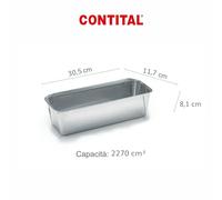 CONTITAL RF2270G Linea Folded | Tortiere Alluminio per Plumcake Dolci e Salati | Stampi e Vaschette Alluminio Usa e Getta | Teglie Forno Perfette per Creazioni in Cucina e Asporto | 50 Pezzi
