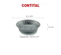 CONTITAL Vaschette Alluminio C7G Take Away | Teglie Monouso, Contenitori per Alimenti | Qualità Professionale per Microonde e Asporto | 100 Pezzi