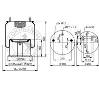 CONTITECH AIR SPRING 4035 N P02 Soffietto, Sospensione pneumatica