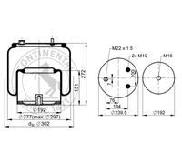 CONTITECH AIR SPRING 6433 N P01 Soffietto, Sospensione pneumatica
