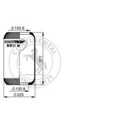 CONTITECH AIR SPRING 6611 N Soffietto, Sospensione pneumatica