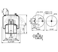 CONTITECH AIR SPRING 6630 N P01 Soffietto, Sospensione pneumatica