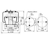 CONTITECH AIR SPRING 6701 N P01 Soffietto, Sospensione pneumatica