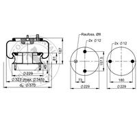 CONTITECH AIR SPRING 6703 N P01 Soffietto, Sospensione pneumatica