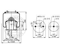 CONTITECH AIR SPRING 6710 N P03 Soffietto, Sospensione pneumatica