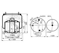 CONTITECH AIR SPRING 6751 N P02L Soffietto, Sospensione pneumatica