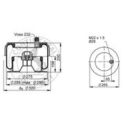 Soffietti per sospensioni pneumatiche CONTINENTAL SK 175-603 P01