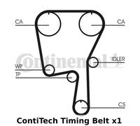 ContiTech Cinghia Distribuzione - CT907, 149 Denti, Camme Cintura - Qualità OE