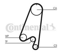CONTINENTAL CTAM Cinghia dentata per MITSUBISHI CHEVROLET DAEWOO CT910