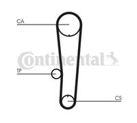 ContiTech Kit Cinghia Distribuzione Set - Ricambio N. : CT1017K1 - 97 Denti - OE