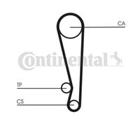 ContiTech Kit Cinghia Distribuzione Set - Ricambio N. : CT1024K1 - 107 Denti -