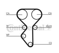 ContiTech Kit Cinghia Distribuzione Set - Ricambio N. : CT1137K1 - 137 Denti -