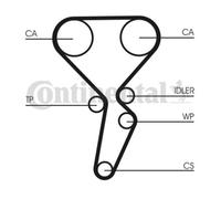 ContiTech Kit Cinghia Distribuzione Set - Ricambio N. : CT1179K4 - 132 Denti -