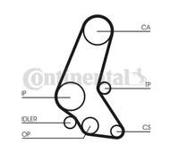 ContiTech Kit Cinghia Distribuzione Set - Ricambio N. : CT748K6 - 136 Denti - OE
