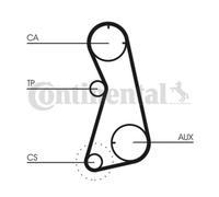 ContiTech Kit Cinghia Distribuzione Set - Ricambio N. : CT872K1 - 151 Denti - OE