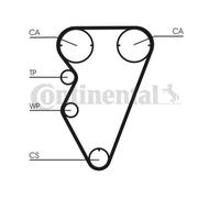 ContiTech Kit Cinghia Distribuzione Set - Ricambio N. : CT929K2 - 143 Denti - OE