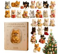 Conto Alla Rovescia Avvento Natale Per Amanti Cani | 24 Giorni Decorazioni In Acrilico 2D Con Incanti | Calendario 'avvento 2025 Con Ornamento Cane - Per Albero Di Natale Parete Finestra