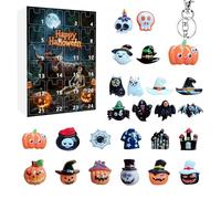 Conto alla rovescia Calendario Halloween - resina sintetica sculture spaventose decorazione da scrivania - Statue Grusel 24 Giorni Advents Halloween Figure per caminetto Sims davanzale decorazione per