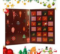 Conto alla rovescia di Natale, carta 21.5x30.5cm | Gnome coџnt a 24 giorni con scatole di caramelle ricaricabili, calendari di avventura desktop da collezione, regalo di conto alla rovescia di Natale