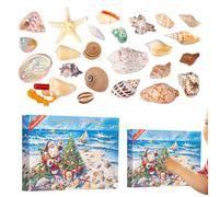 Conto Alla Rovescia Di Natale | Giocattoli Con Account Hapestry 24 Giorni DD Natale | Collezione Di Apprendimento: Modello Di Conchas Marine Per Bambini E Adulti, Attività Familiare Quotidiana, Scuola