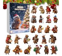 Conto Alla Rovescia Per Il Natale | Ornamento Capibara Acrilico 2D - Decorazione Conto Alla Rovescia Natalizia 24 Giorni | per le Feste Stagionali il Ringraziamento la Pasqua la Casa i Bambini i