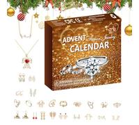 Conto alla rovescia per Natale - Bracciali di orecchini - Set di gioielli natalizi di 24 giorni | per le vacanze e gli eventi stagionali tra cui Halloween, Ringraziamento, Pasqua e San