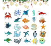 Conto Alla Rovescia Per Natale, Decorazione Acrilica 2D A Tema Marino, Ornamento Calendario 24 Giorni, Per Ragazzi Adulti E Bambini Feste Stagionali Halloween Pasqua E Ringraziamento