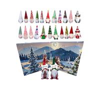 Conto di Natale - Calendario gnomo per Natale 2025 | Peluche con 24 giorni di design per la famiglia casa in viaggio