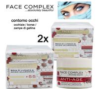 Contorno occhi Crema Bava di Lumaca e Acido ialuronico Borse occhiaie Rughe 2x