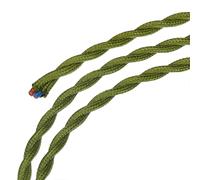 Contorto Tessuto Rivestito Filo 2 Anima 18AWG 10m/32.8ft,Verde