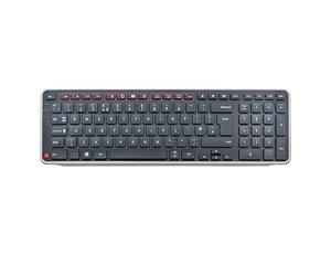 Contour Balance Keyboard | Tastiera wireless con ricevitore Bluetooth | Layout USA | Super sottile | Ergonomica | Tastierino numerico + tasti multimediali | Casa e ufficio | Per Windows e Mac