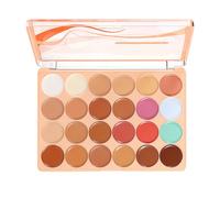Contour Palette - 24 Colour Cream Eyeshadow Palette, Corrector Palettes With Precision Concealer Brush,Blendable Highlighter Foundation For Women Beginners Face Eye Home Travel Dating Daily Birthday