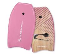 CONTOUR SURF - Body board da 83 cm, per spiaggia, bambini, leggero, con nucleo in EPS a doppio canale, doppio snodo girevole, guinzaglio da polso a spirale, per tutti i livelli di surf, colore: