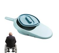 Contoured Bed Pan, Portable Easy Clean Leakproof Women Men Bedpan, 14 Inches Smooth Commode with Lid, Ergonomic Medical Seat with High Back, Toileting Accessory for Home Hospitals Nursing