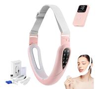 Contourflex 4-in-1 Massager for Face, Contour Flex Facial Sculpting Device, for Double Chin, Tightens Jawline, Reduces Sagging Skin, Give You A Hydrated and Smooth Little V Face (Pink)