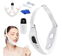 ContourFlex 4 in 1 Massager for Face,Facial Sculpting Device for Double Chin,5 Modes & 15 Intensities,Remote Control Operation,Tightens Jawline,Give You a Hydrated and Smooth Little V Face (White)