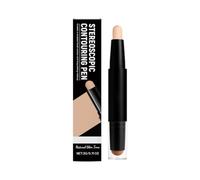 Contouring Stick Cosmetic, Double Ended Tool, Waterproof Face Shaping, Makeup Cream Applicator, Professional Beauty Kit, Highlighting Bronzer Accessory, Facial Illuminator Stick for Indoor Home Use