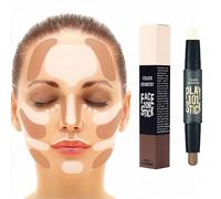 Contouring Stick,Highlighter Stick,Bastone Contorno,Doppio correttore Testina,Trucco Highlight,Concealer,Correttore,Strumento per il Trucco a Doppia Testa
