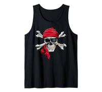 Contraband - Pirate - Red Bandana - Skull & Bones Logo Canotta