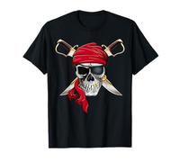 Contraband - Pirate - Red Bandana - Skull & Swords Logo Maglietta